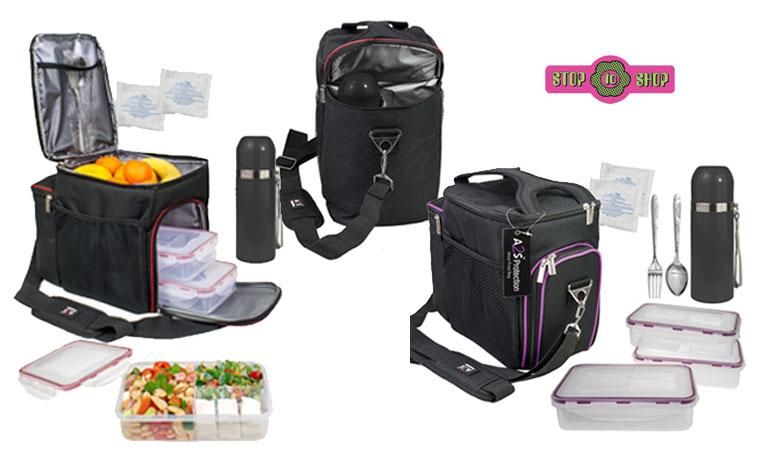 Τσάντα Ψυγείο με δοχεία φαγητού και θερμός
